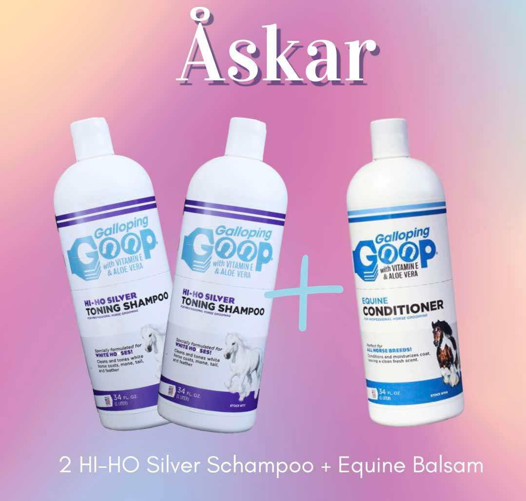 Paket ÅSKAR  - 2 Silverschampo + 1 Equine balsam